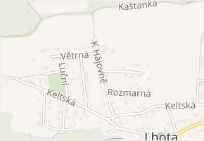 V Jezerách v obci Dolní Břežany - mapa ulice