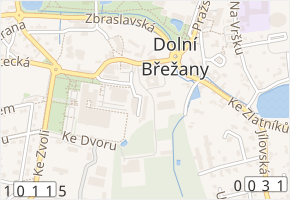Za Pivovarem v obci Dolní Břežany - mapa ulice