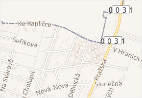 Za Sídlištěm v obci Dolní Břežany - mapa ulice
