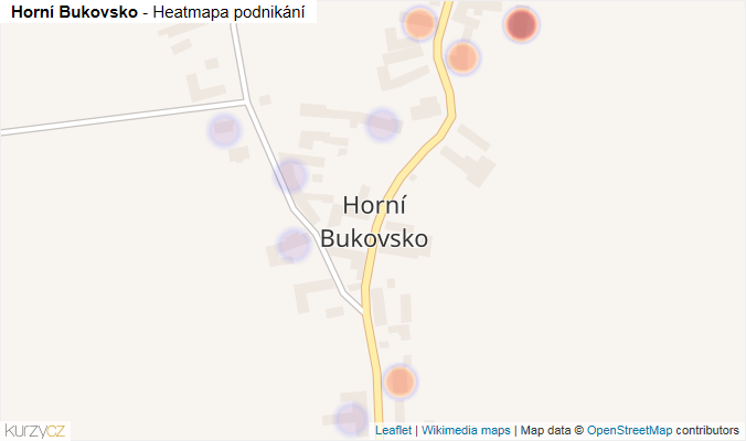 Mapa Horní Bukovsko - Firmy v části obce.