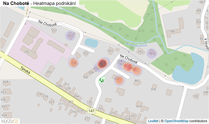 Mapa Na Chobotě - Firmy v ulici.