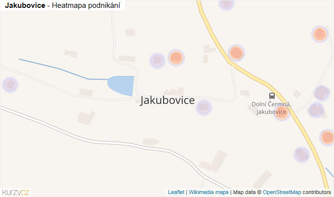 Mapa Jakubovice - Firmy v části obce.