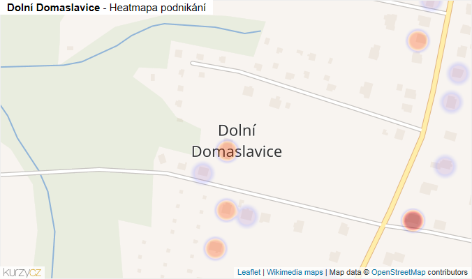 Mapa Dolní Domaslavice - Firmy v části obce.