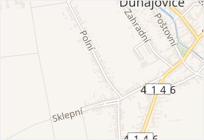 Polní v obci Dolní Dunajovice - mapa ulice
