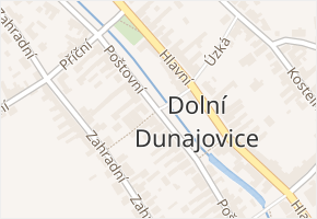 Poštovní v obci Dolní Dunajovice - mapa ulice