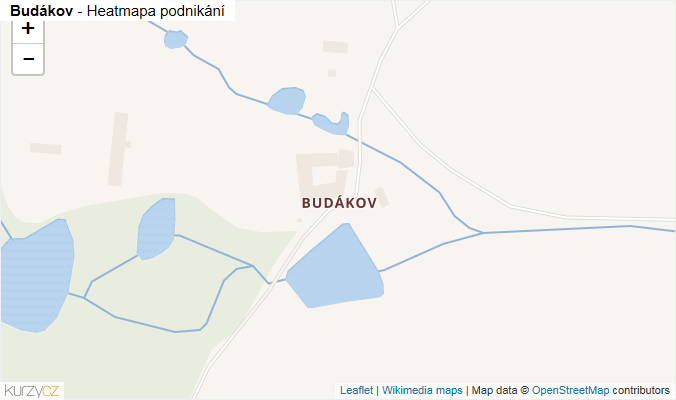Mapa Budákov - Firmy v části obce.