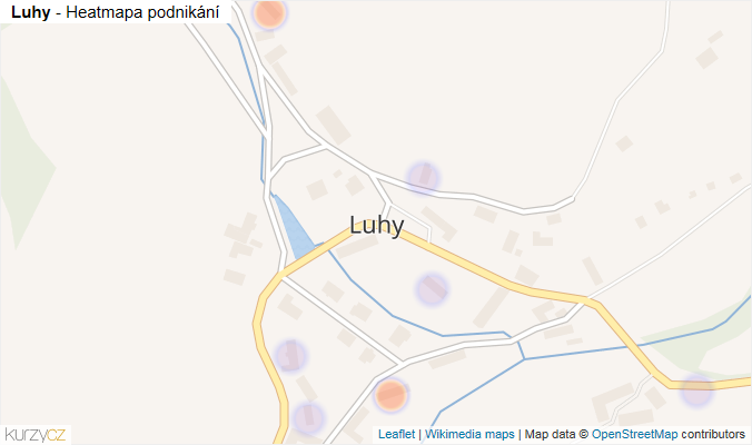 Mapa Luhy - Firmy v části obce.