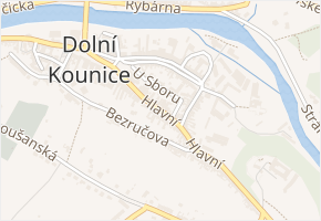 Hlavní v obci Dolní Kounice - mapa ulice