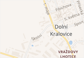 Školní v obci Dolní Kralovice - mapa ulice