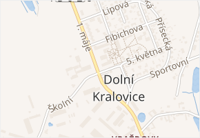 Zahradní v obci Dolní Kralovice - mapa ulice