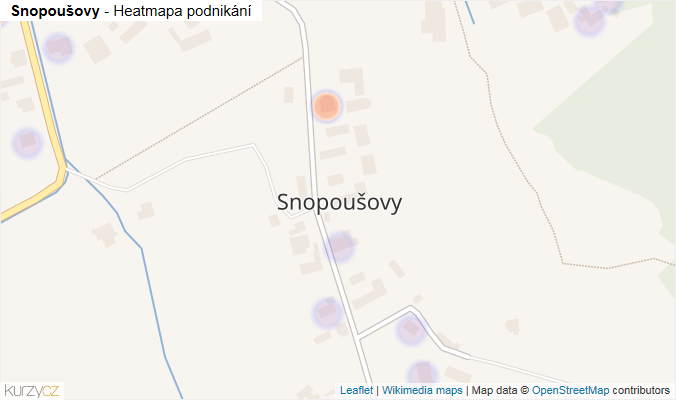 Mapa Snopoušovy - Firmy v části obce.