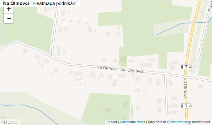 Mapa Na Olmovci - Firmy v ulici.