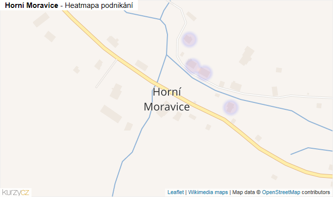 Mapa Horní Moravice - Firmy v části obce.