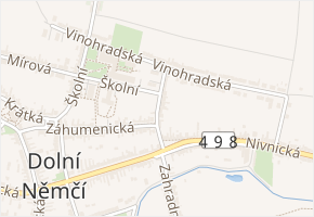Komenského v obci Dolní Němčí - mapa ulice