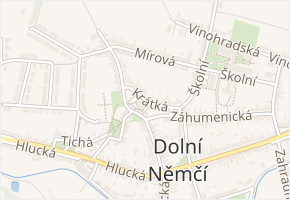Krátká v obci Dolní Němčí - mapa ulice