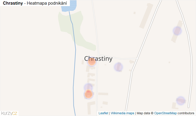 Mapa Chrastiny - Firmy v části obce.