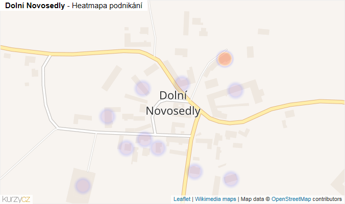 Mapa Dolní Novosedly - Firmy v části obce.
