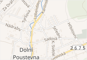 Čs. armády v obci Dolní Poustevna - mapa ulice