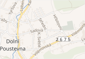 Sadová v obci Dolní Poustevna - mapa ulice