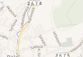 Vyhlídková v obci Dolní Poustevna - mapa ulice