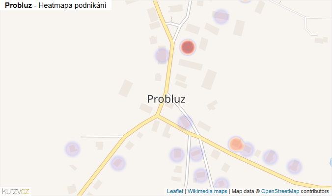 Mapa Probluz - Firmy v části obce.