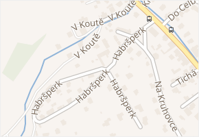 Habršperk v obci Dolní Radechová - mapa ulice