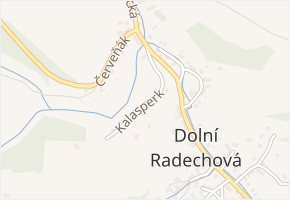 Kalasperk v obci Dolní Radechová - mapa ulice