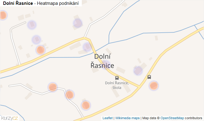Mapa Dolní Řasnice - Firmy v části obce.