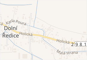 Krátká v obci Dolní Ředice - mapa ulice