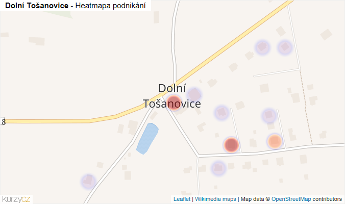 Mapa Dolní Tošanovice - Firmy v části obce.