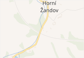 Horní Žandov v obci Dolní Žandov - mapa části obce