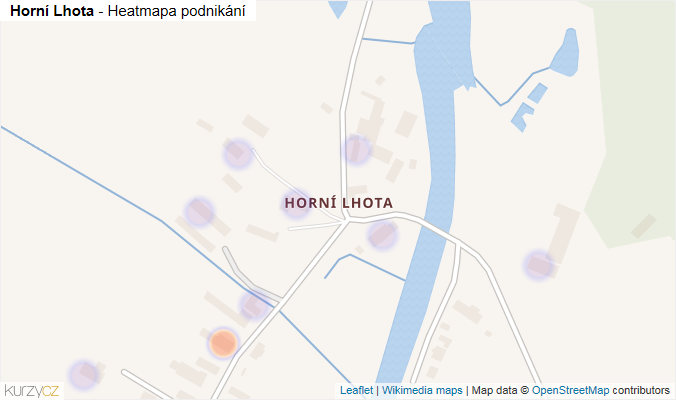 Mapa Horní Lhota - Firmy v části obce.
