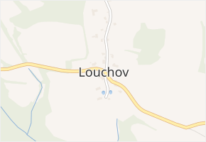 Louchov v obci Domašín - mapa části obce