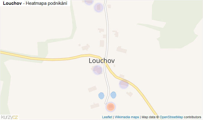 Mapa Louchov - Firmy v části obce.