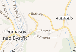 Libavská v obci Domašov nad Bystřicí - mapa ulice