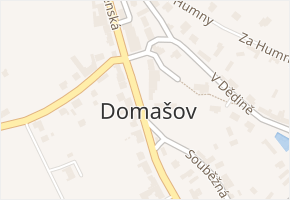 Domašov v obci Domašov - mapa části obce