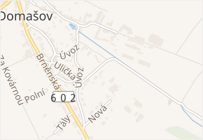 Padělky v obci Domašov - mapa ulice