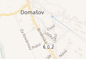 Pod Lipami v obci Domašov - mapa ulice