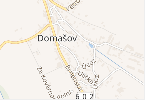 Souběžná v obci Domašov - mapa ulice