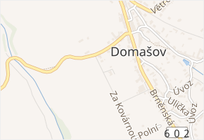 Za Kovárnou v obci Domašov - mapa ulice