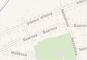 Baarova v obci Domažlice - mapa ulice