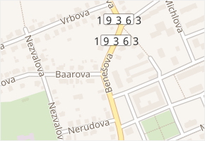 Benešova v obci Domažlice - mapa ulice
