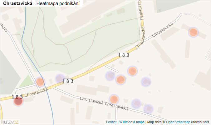 Mapa Chrastavická - Firmy v ulici.