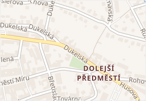Dukelská v obci Domažlice - mapa ulice