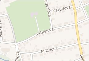 Erbenova v obci Domažlice - mapa ulice