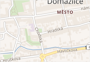 Hradská v obci Domažlice - mapa ulice