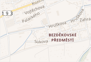 Janáčkova v obci Domažlice - mapa ulice