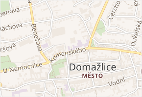 Komenského v obci Domažlice - mapa ulice