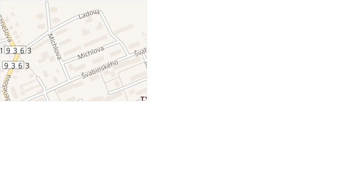 Michlova v obci Domažlice - mapa ulice