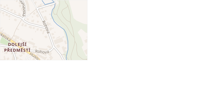 Rohova v obci Domažlice - mapa ulice